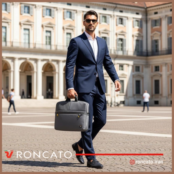 خرید و قیمت کیف دستی  لپ تاپ رونکاتو مدل تریال رنگ طوسی سایز 15.6 اینچ دو تبله داخلی رونکاتو ایتالیا – roncatoiran TRIAL RONCATO ITALY 41224722 1