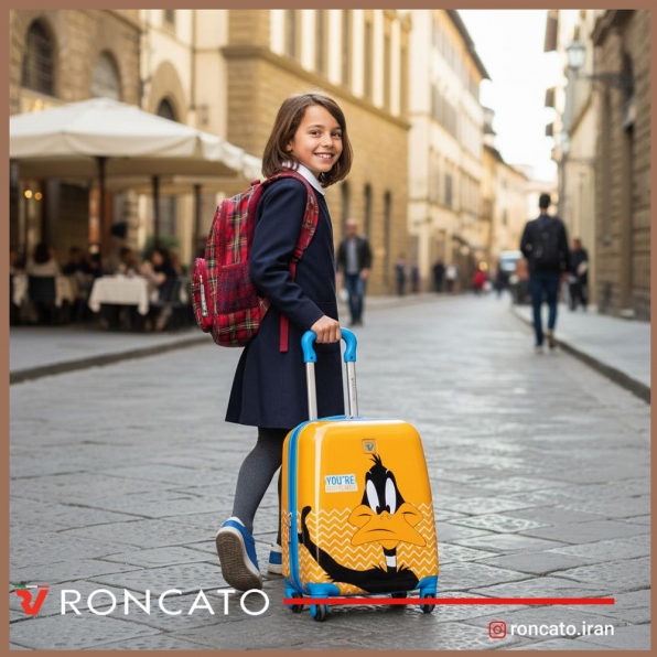 قیمت و خرید چمدان کودک رونکاتو  لونی تونز مدل بیبی دافی داک سایز کابین رنگ زرد-آبی رونکاتو ایران  BABY –  RONCATO IRAN 44100152  roncatoiran 1
