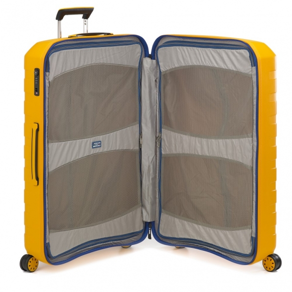 قیمت و خرید ست کامل چمدان مسافرتی رونکاتو ایتالیا مدل باکس یانگ سایز کوچک ، متوسط و بزرگ رنگ   آبی زرد رونکاتو ایران – RONCATO ITALY BOX young 554010306 roncatoiran 3