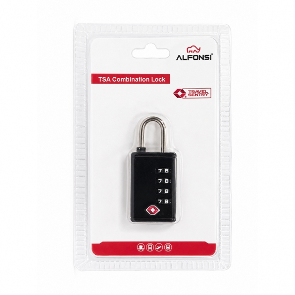 قفل TSA رمزی برند آلفونسی رنگ مشکی رونکاتو ایران - roncatoiran ALFONSI LOCKS 8216015100 2