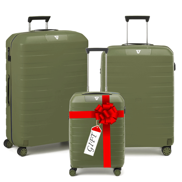 قیمت و خرید ست کامل چمدان مسافرتی رونکاتو ایتالیا مدل باکس یانگ سایز کوچک ، متوسط و بزرگ رنگ  سبز آبی رونکاتو ایران – RONCATO ITALY BOX young 554010357 roncatoiran
