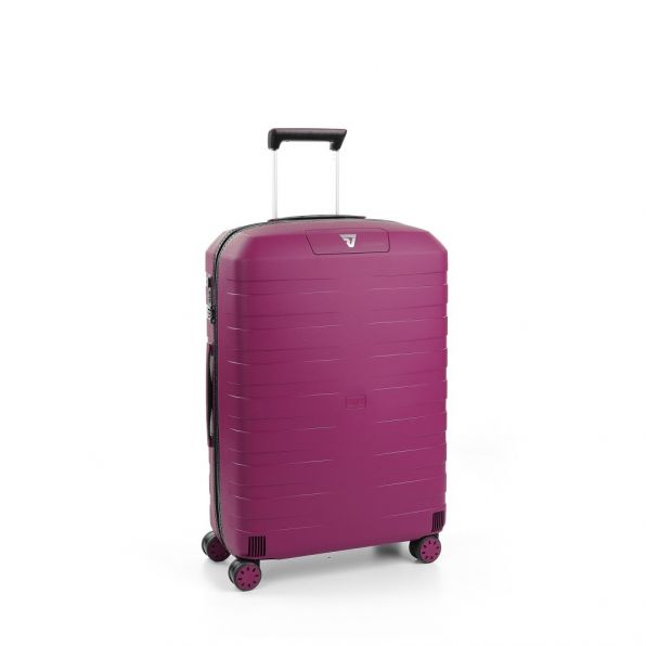 چمدان رونکاتو ایتالیا مدل باکس یانگ سایز متوسط رنگ  مشکی بنفش رونکاتو ایران –  BOX YOUNG MEDIUM RONCATO ITALY 55420149 roncatoiran